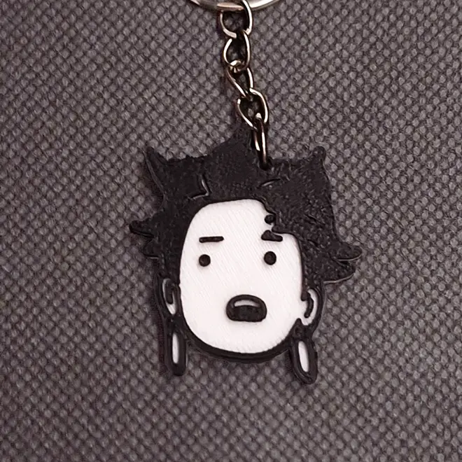 Tanjiro Minimalist Confused Demon Slayer Keychain