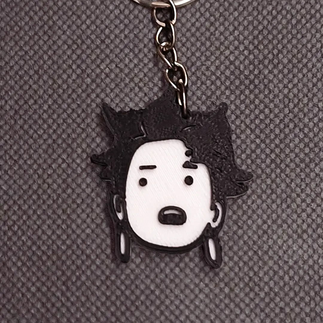 Tanjiro Minimalist Confused Demon Slayer Keychain