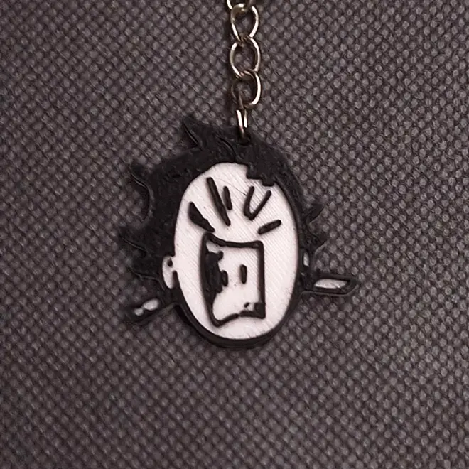 Tanjiro Minimalist Angry Demon Slayer Keychain