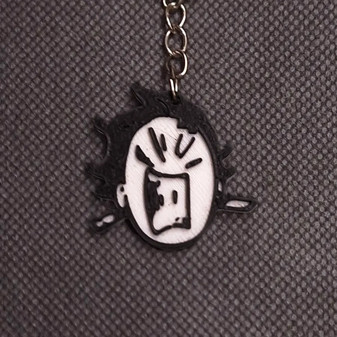 Tanjiro Minimalist Angry Demon Slayer Keychain