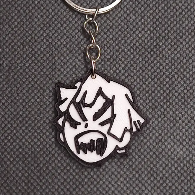 Zenitsu Agatsuma Angry Minimalist Demon Slayer Keychain