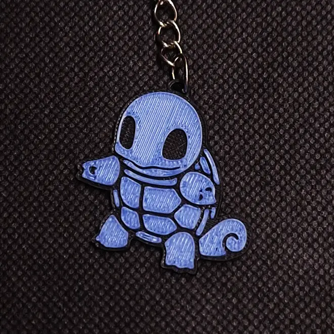 Dark Simple Squirtle Keychain