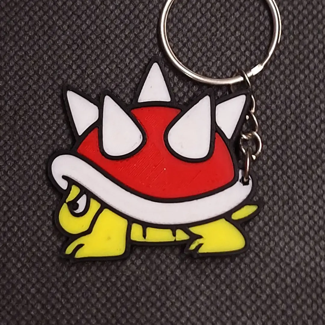 Spiny Shell Super Mario Keychain