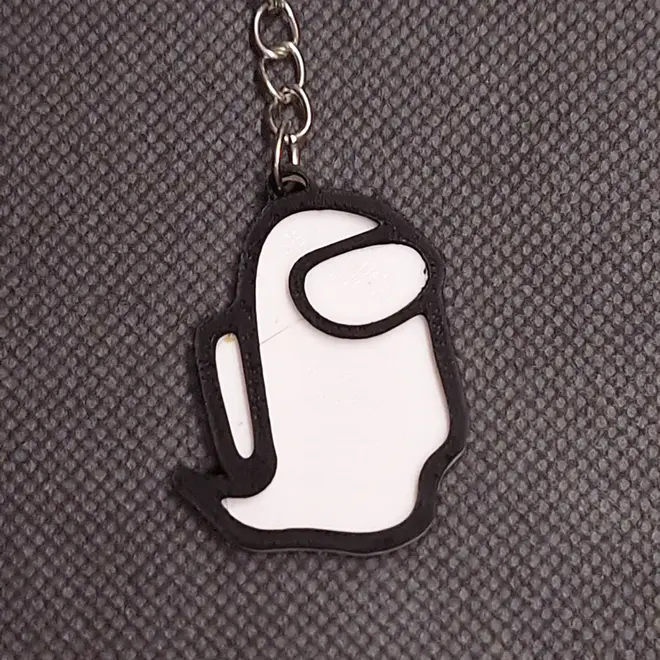 Ghost Amongus Keychain