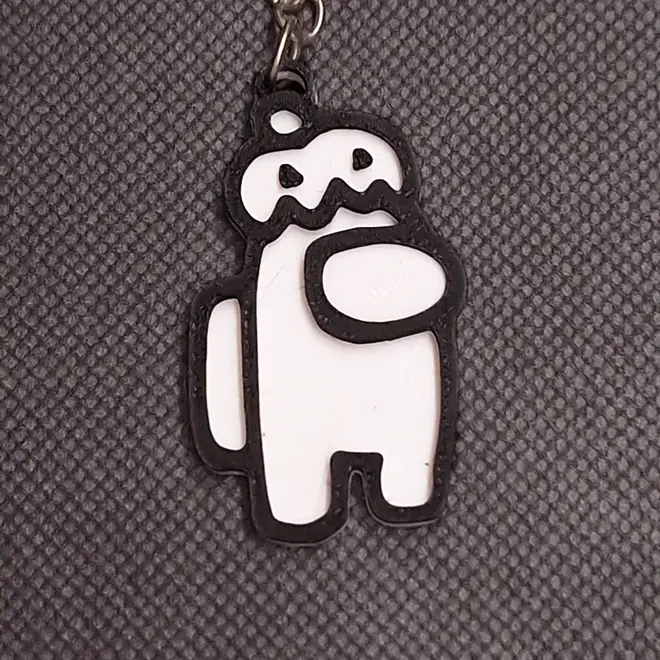 Cake Hat Amongus Keychain