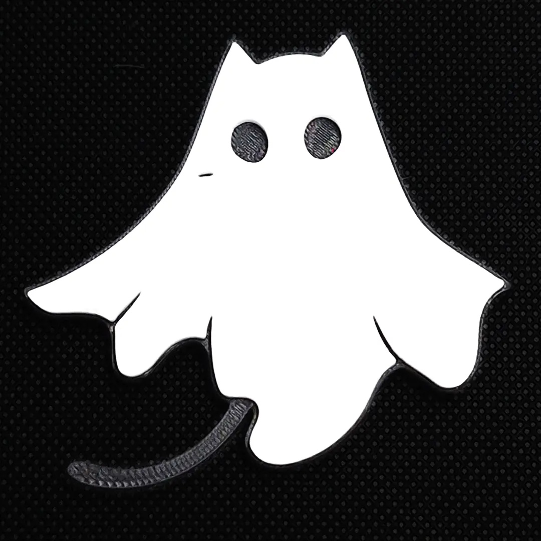 Cat Ghost Halloween Magnet 1