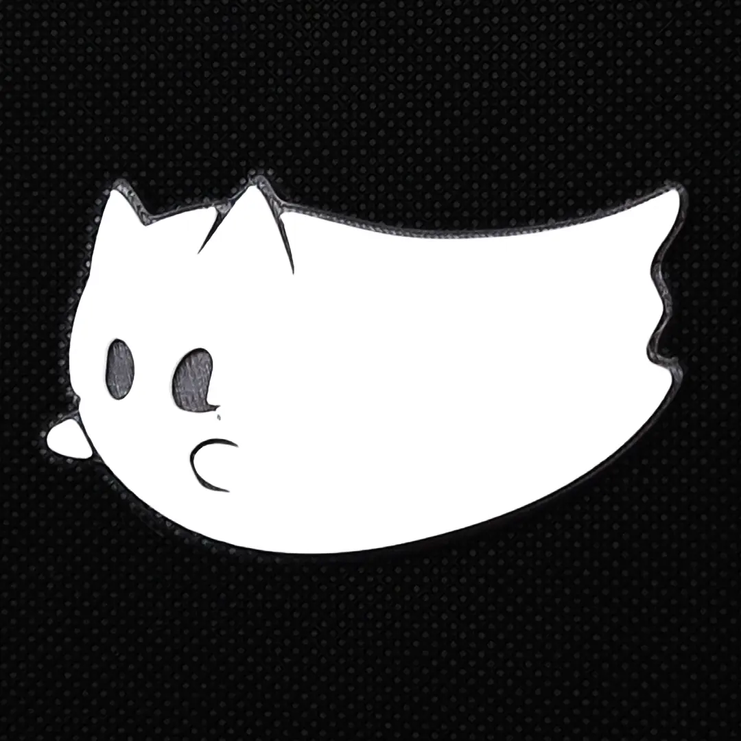 Cat Ghost Halloween Magnet 2
