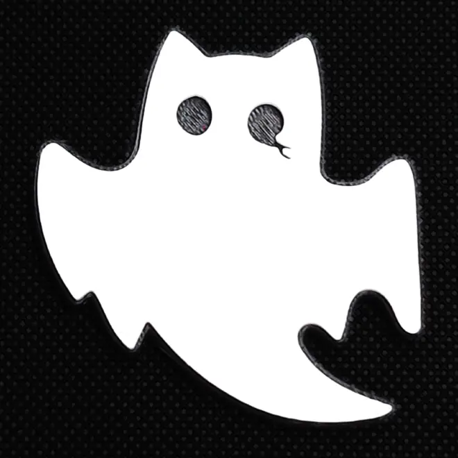 Cat Ghost Halloween Magnet 4