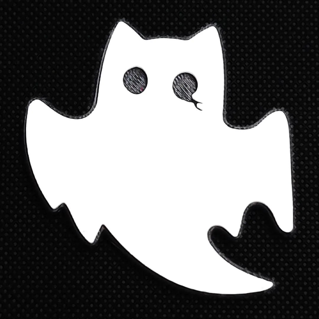Cat Ghost Halloween Magnet 4
