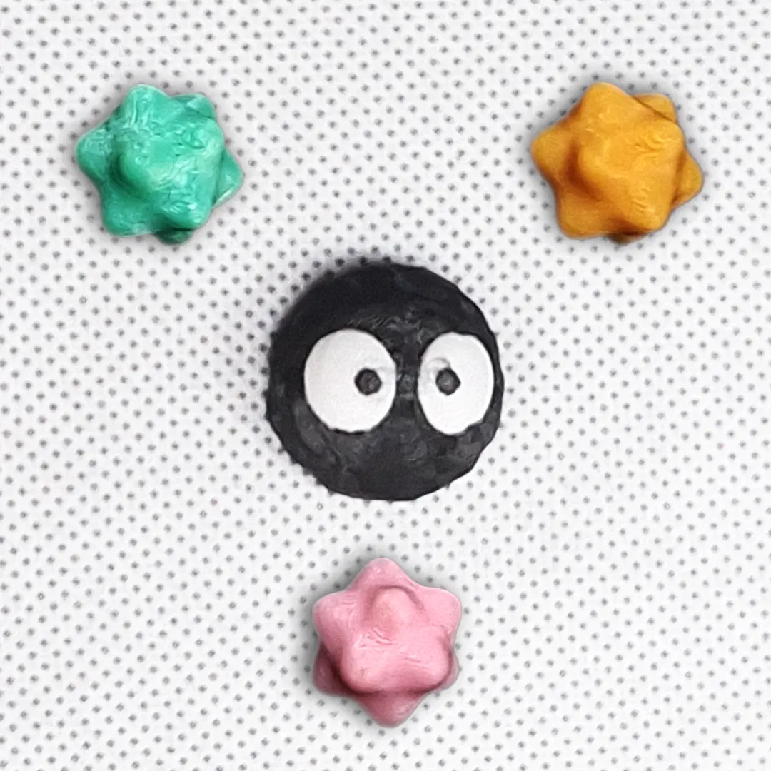 Spirited Away Soot Sprite with 3 Stars Magnet