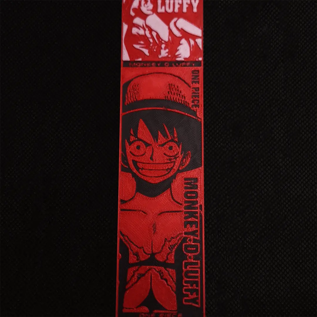 Luffy One Piece Red Bookmark
