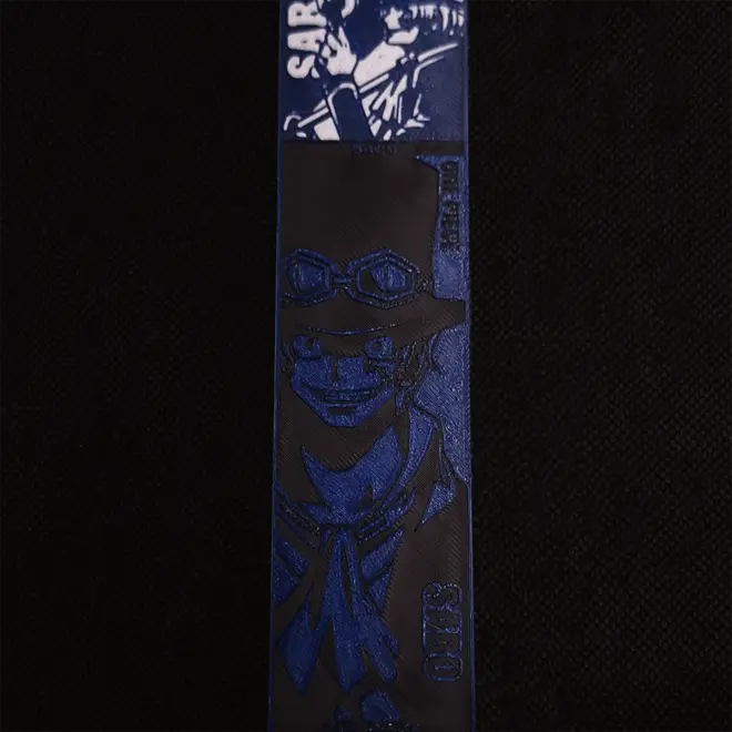 Sabo One Piece Blue Bookmark