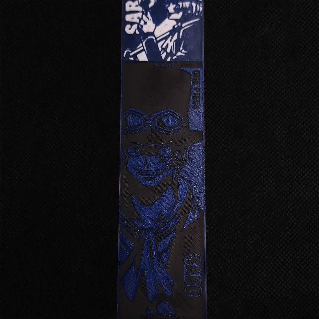 Sabo One Piece Blue Bookmark