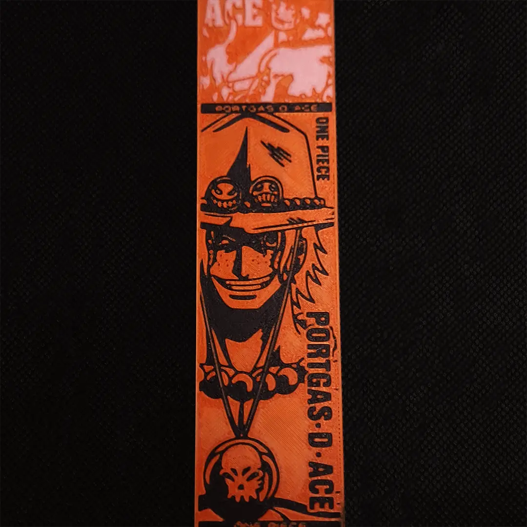 Ace One Piece Orange Bookmark