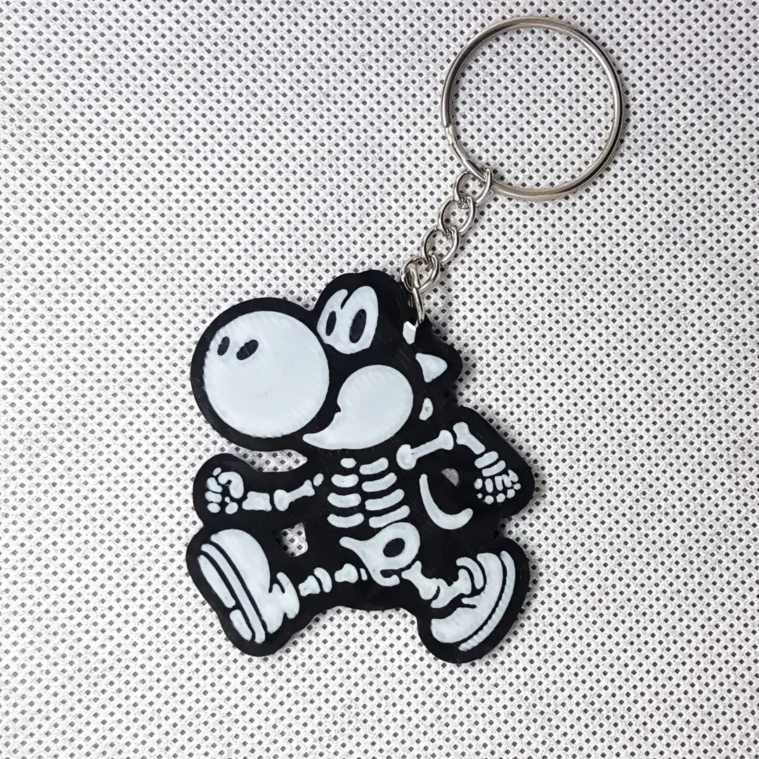 Yoshi Super Mario Spooky Halloween Holographic Keychain
