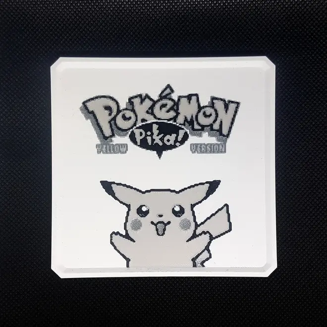 Pokemon Yellow Pikachu GameBoy Style Coaster
